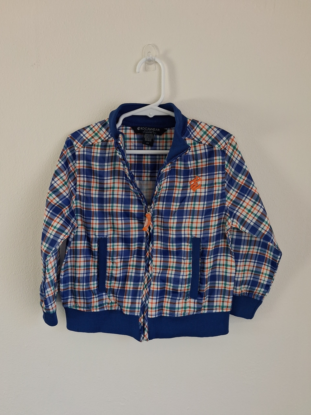 Vintage Y2K Rocawear Blue Plaid Kids Jacket 3T